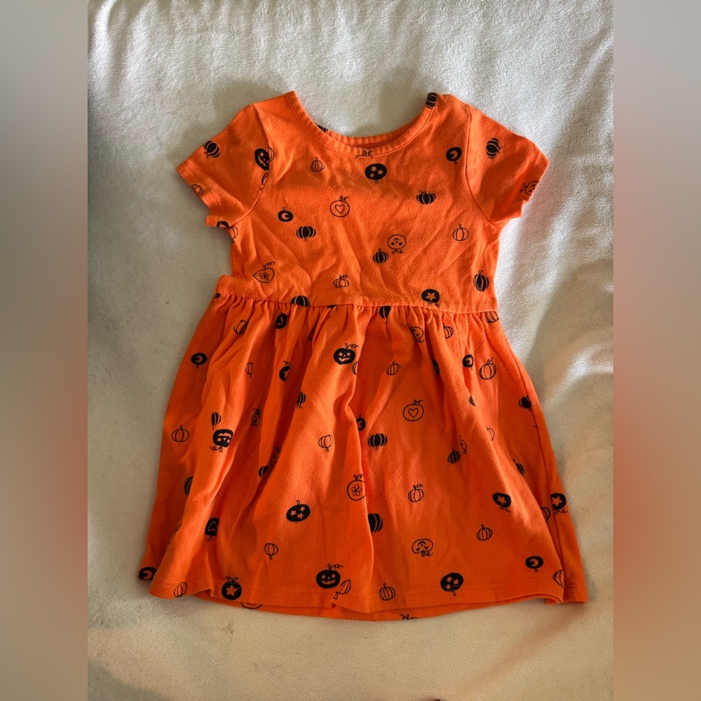 Orange Cat & Jack Cotton Halloween Dress